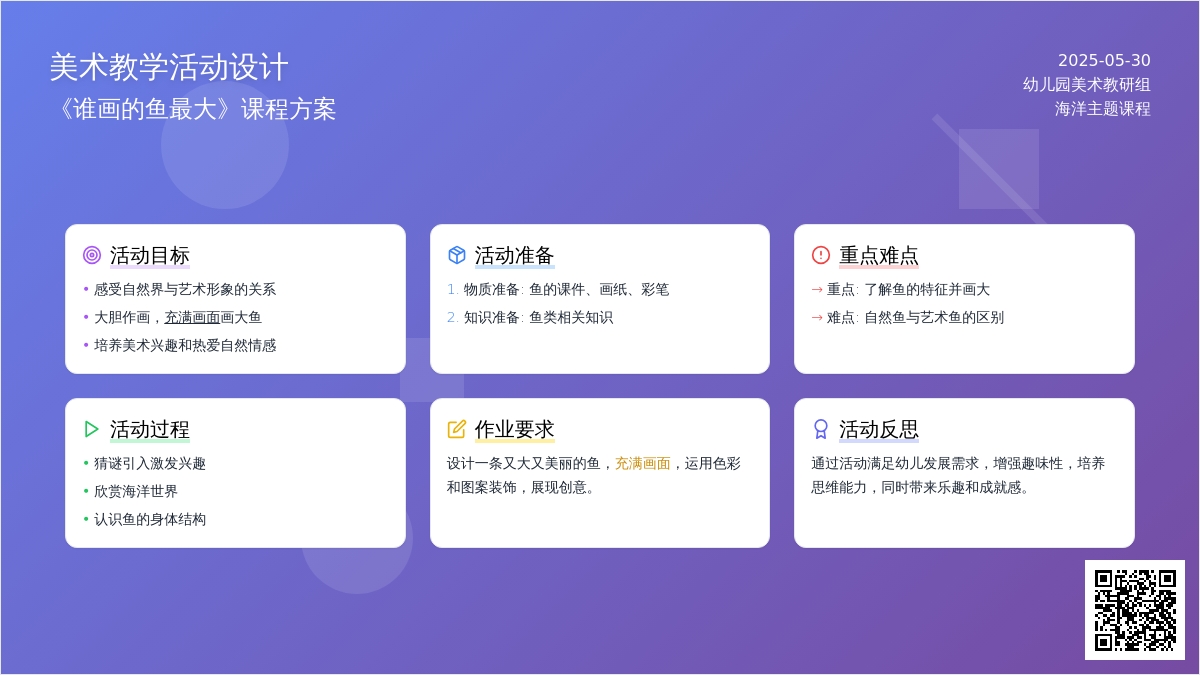 大班美术活动美丽的鱼教案反思