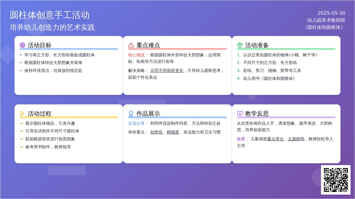 大班美术圆柱体造型教案反思
