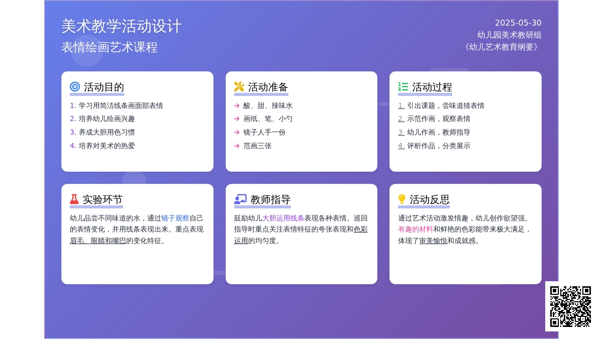 大班美术有趣的表情教案反思
