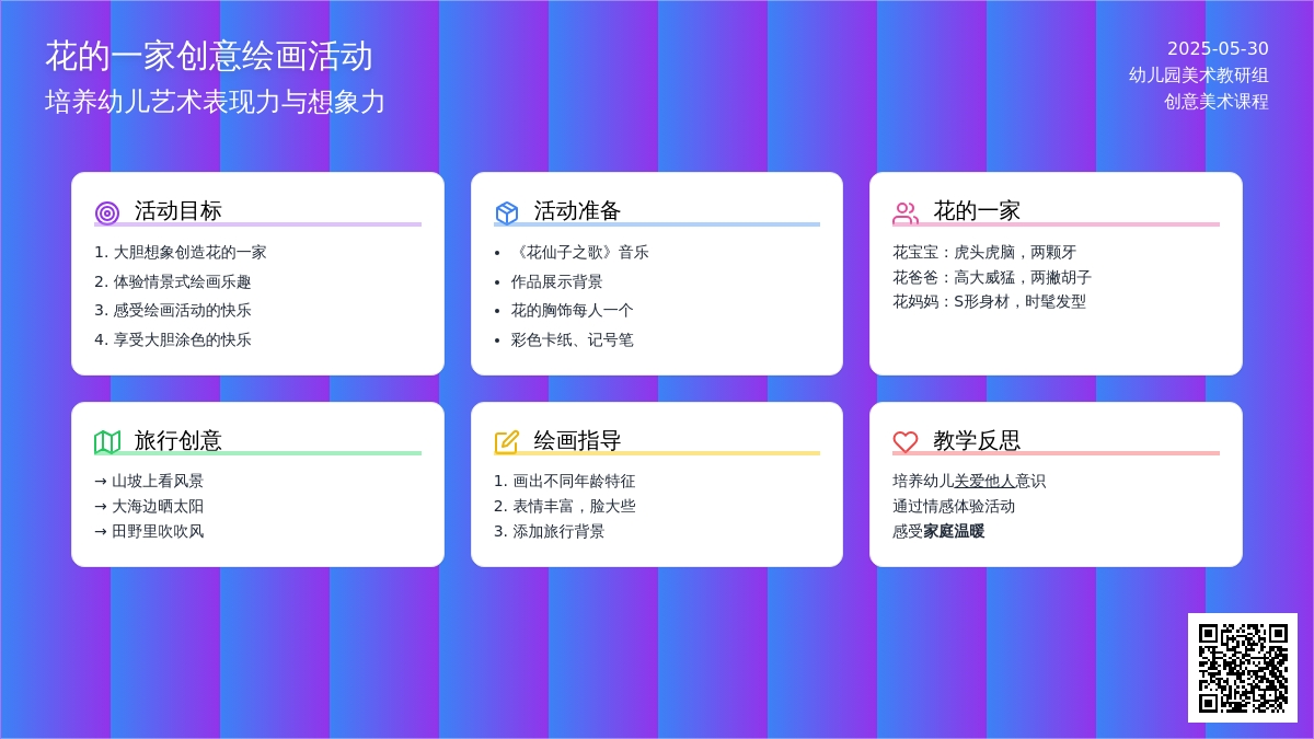 大班美术花的一家教案反思