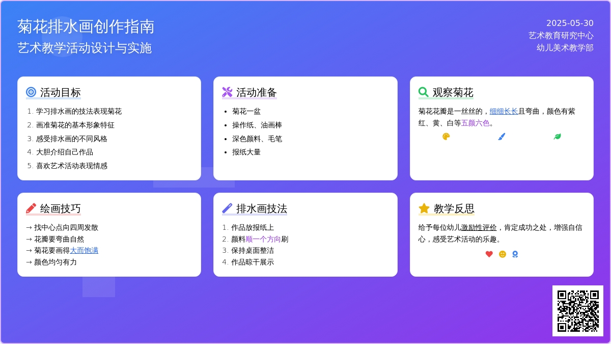 大班美术彩色菊花教案反思