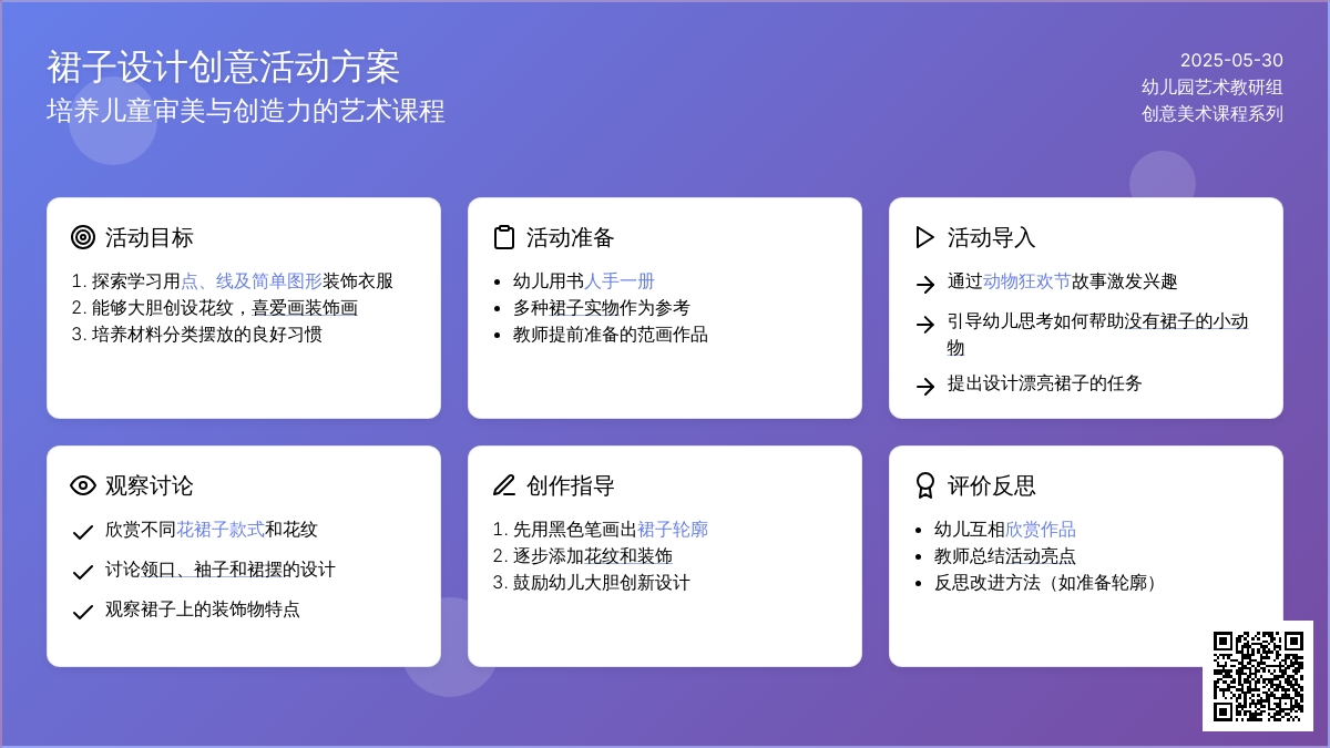 大班美术美丽的裙子教案反思