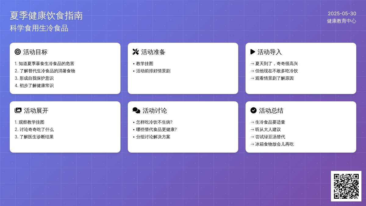 大班安全活动教案：夏季饮食教案