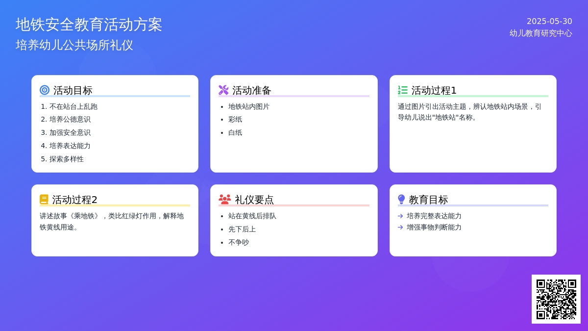 大班安全活动教案：乘地铁教案