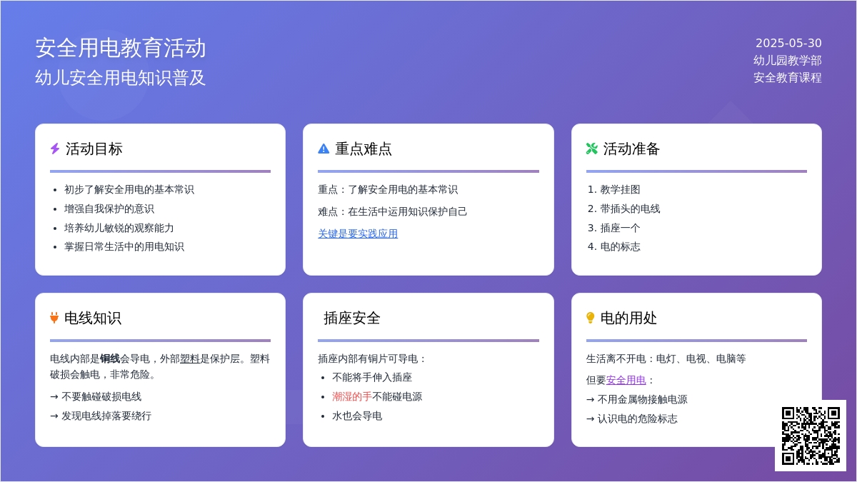 大班安全活动教案：小心用电教案(附教学反思)