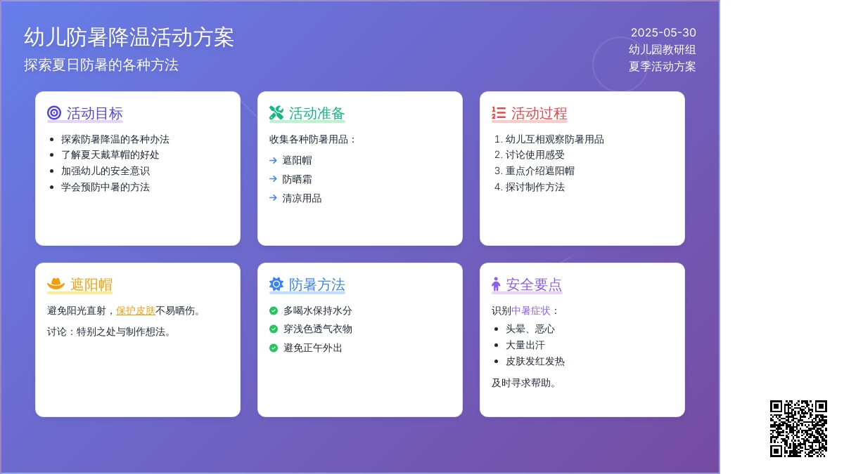 大班安全活动教案：防暑办法多教案