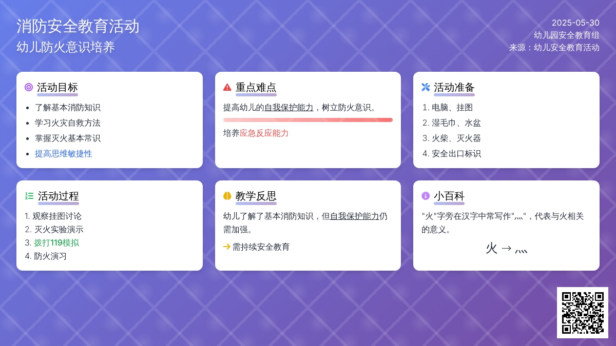 大班安全活动教案：火灾来了教案(附教学反思)