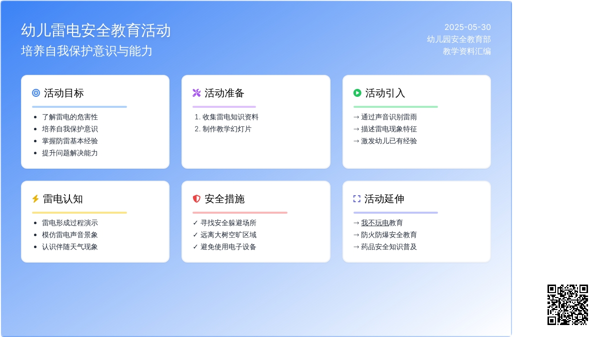 大班安全活动教案：在打雷时教案