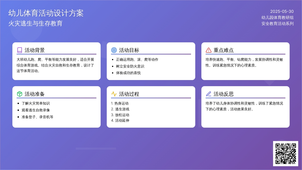 大班安全活动教案：逃生自救教案(附教学反思)