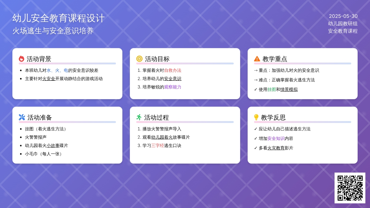 大班安全活动教案：着火逃生教案(附教学反思)