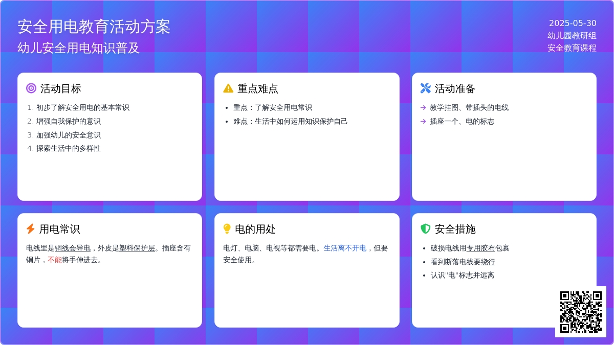 大班安全小心用电教案反思