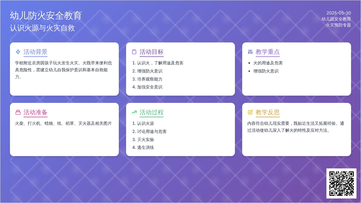 大班安全火的用途及危害教案反思