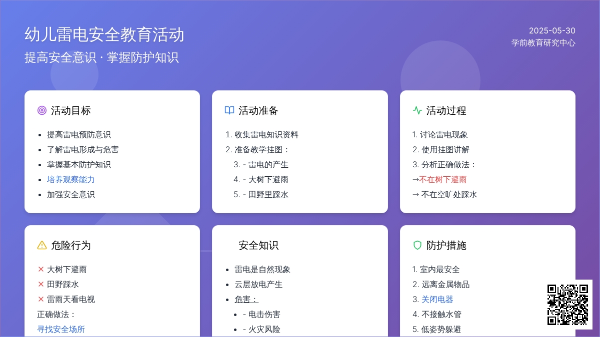 大班安全危险的雷电教案
