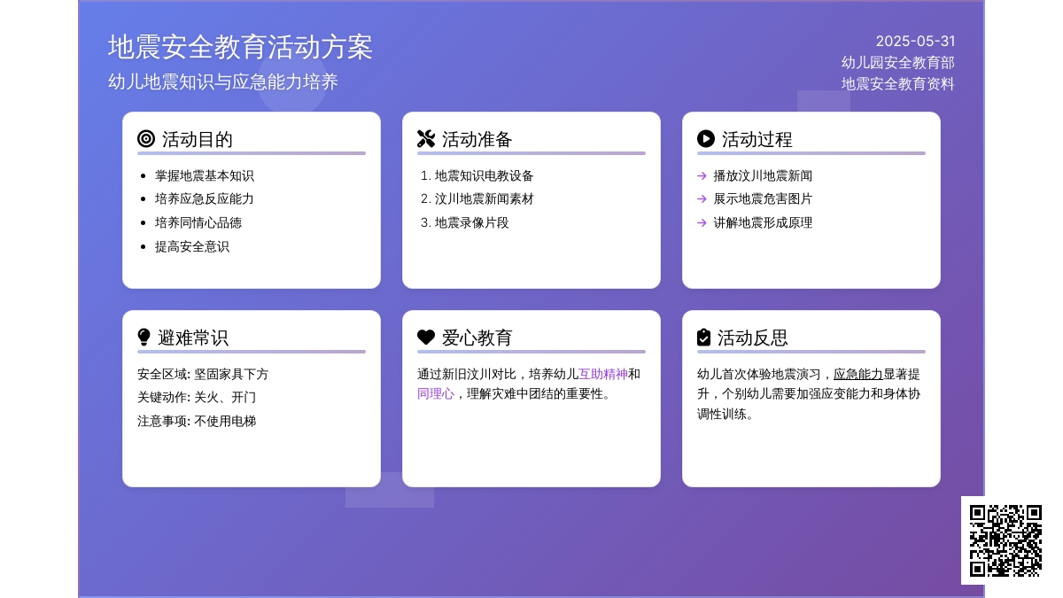 大班安全地震时不慌张教案反思