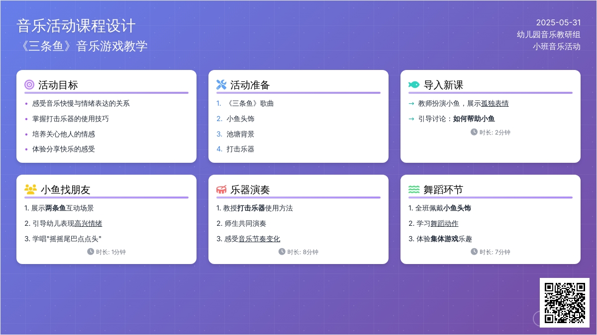 大班音乐活动三条鱼教案反思