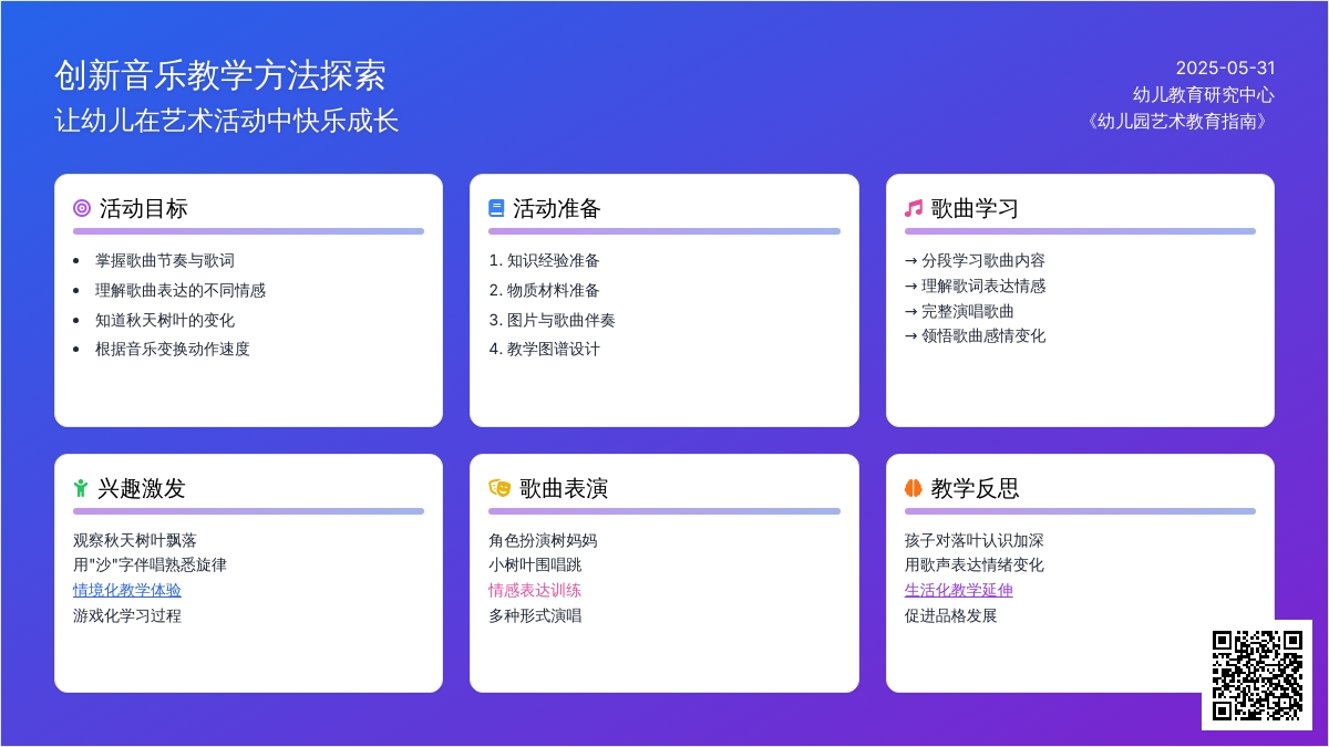 大班音乐活动歌唱小树叶教案反思