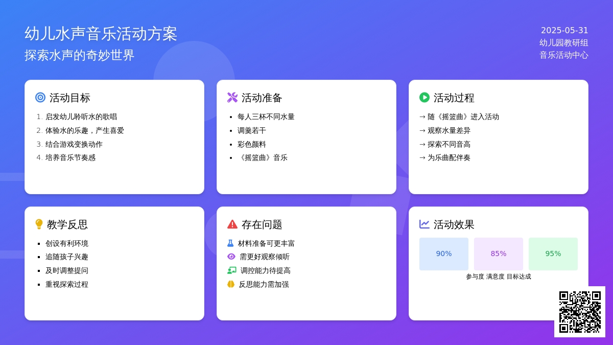 大班音乐活动美妙的水歌教案反思