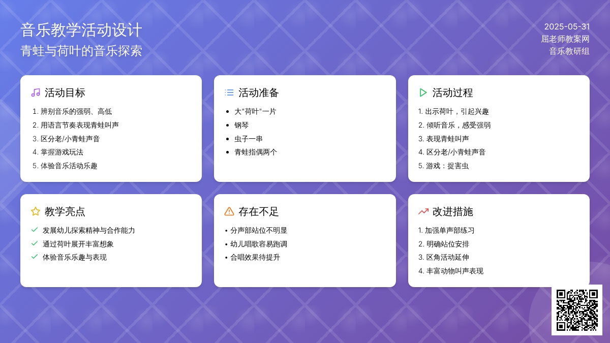 大班音乐活动青蛙唱歌教案