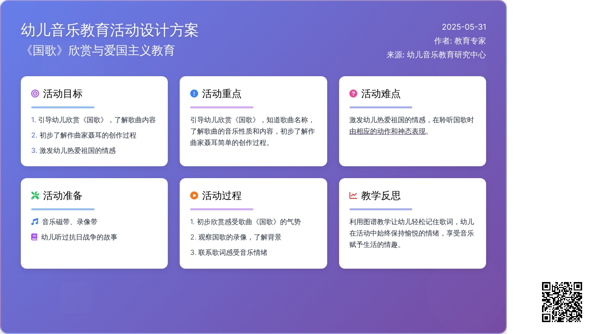 大班音乐国歌教案反思