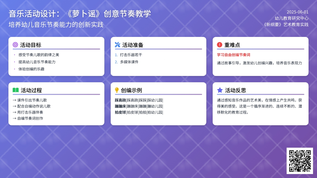大班音乐萝卜谣教案反思