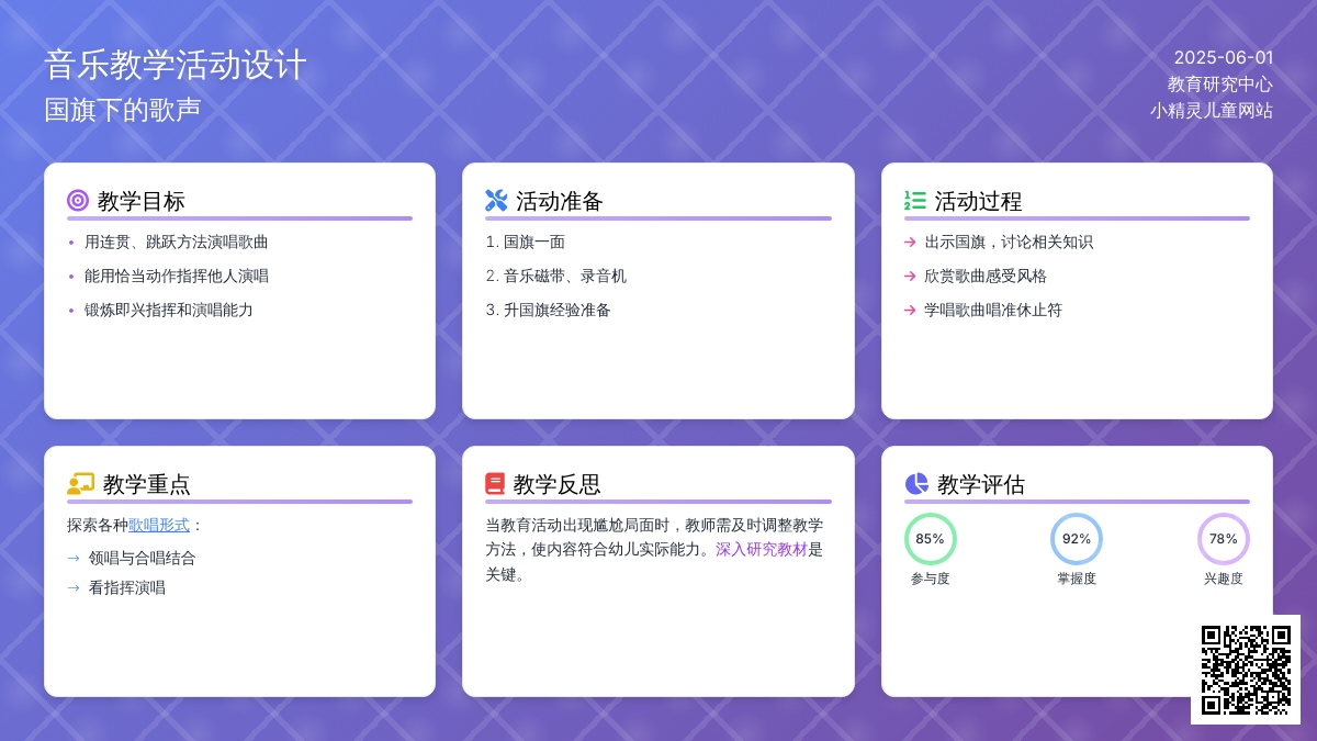 大班音乐国旗红红的哩教案反思