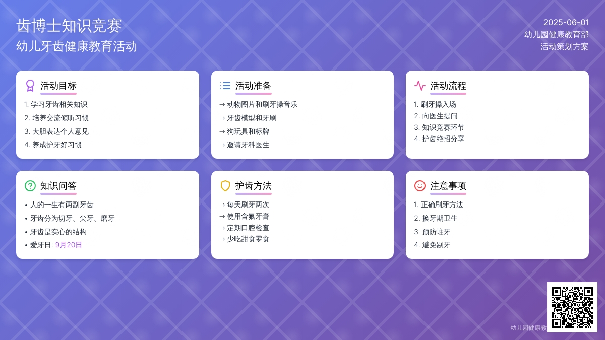 大班主题健齿博士知识竞赛教案
