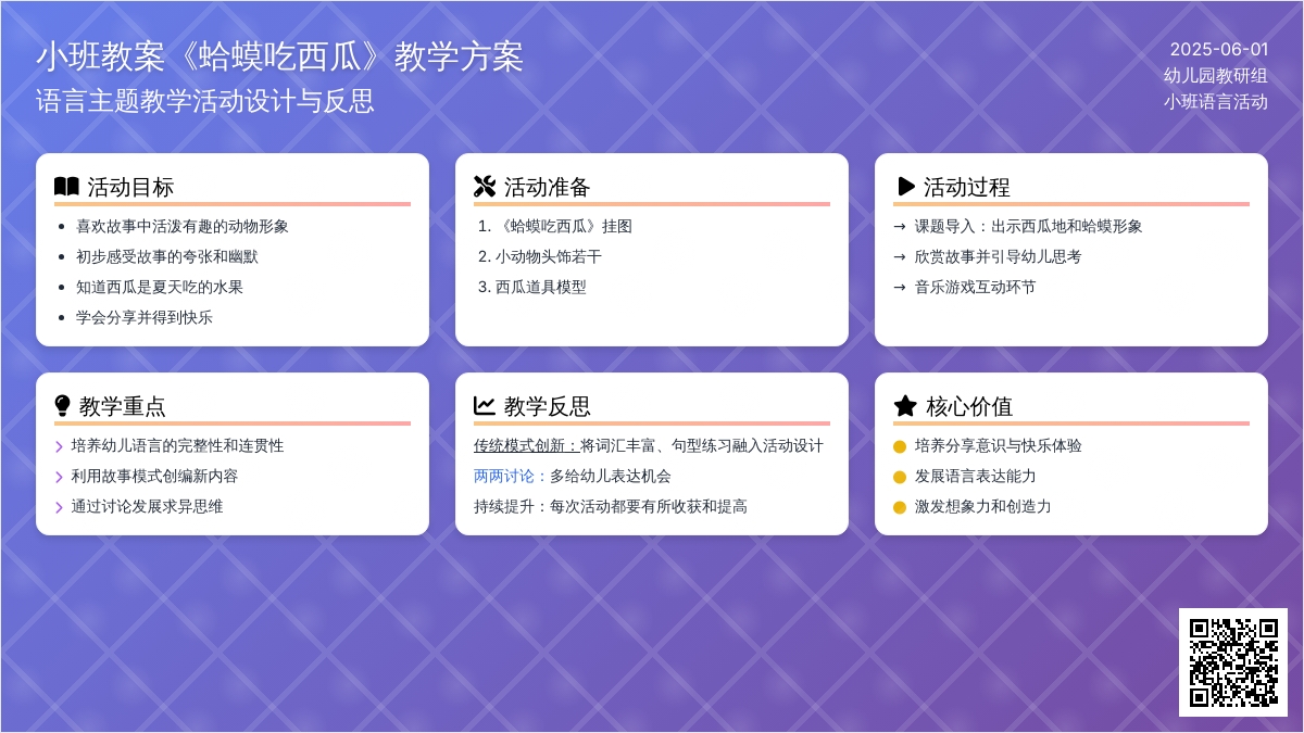 大班主题蛤蟆吃西瓜教案反思