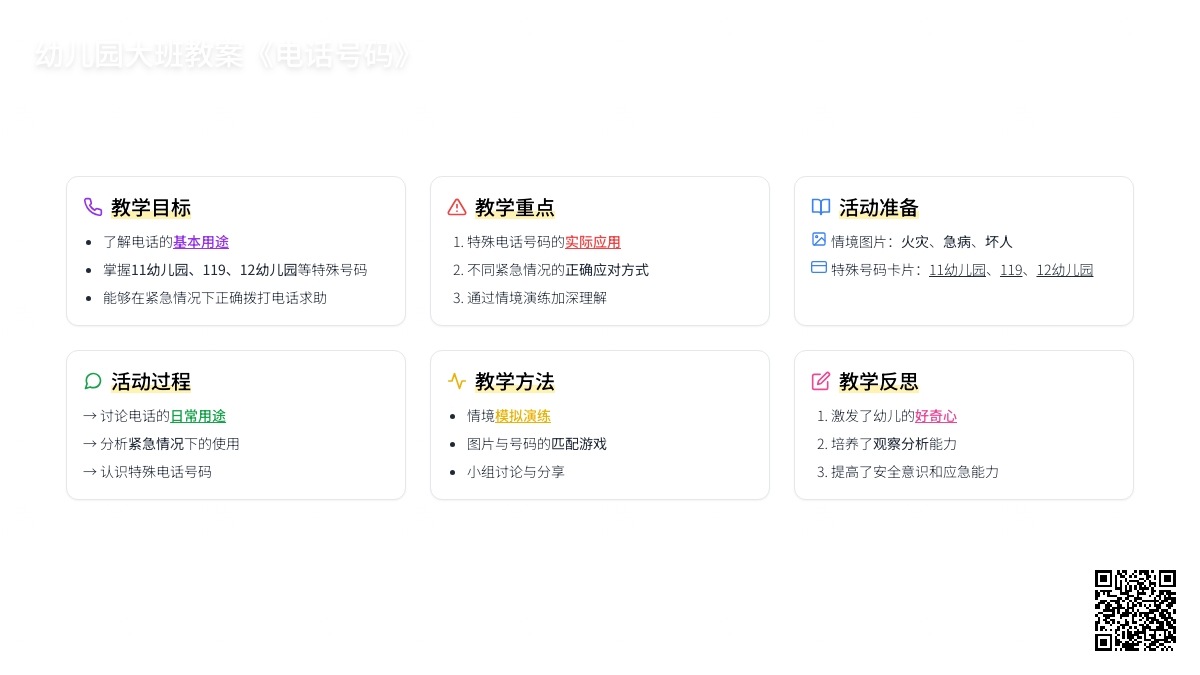 大班主题电话号码教案反思