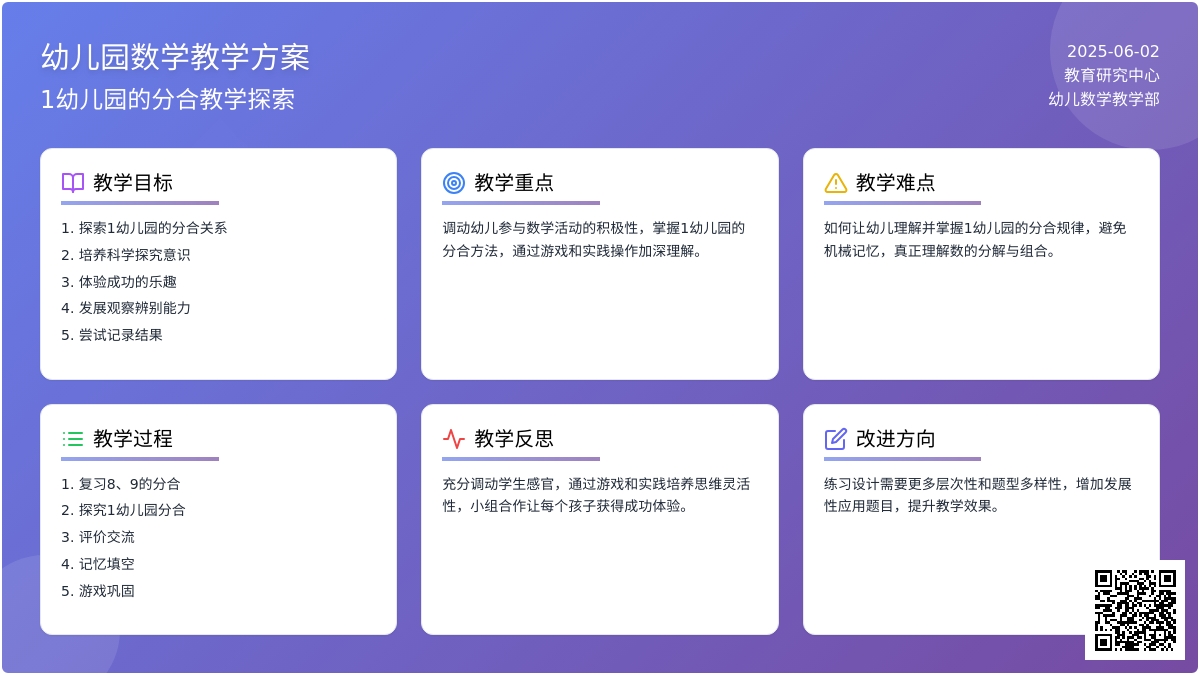 大班数学活动10以内数的分合教案反思