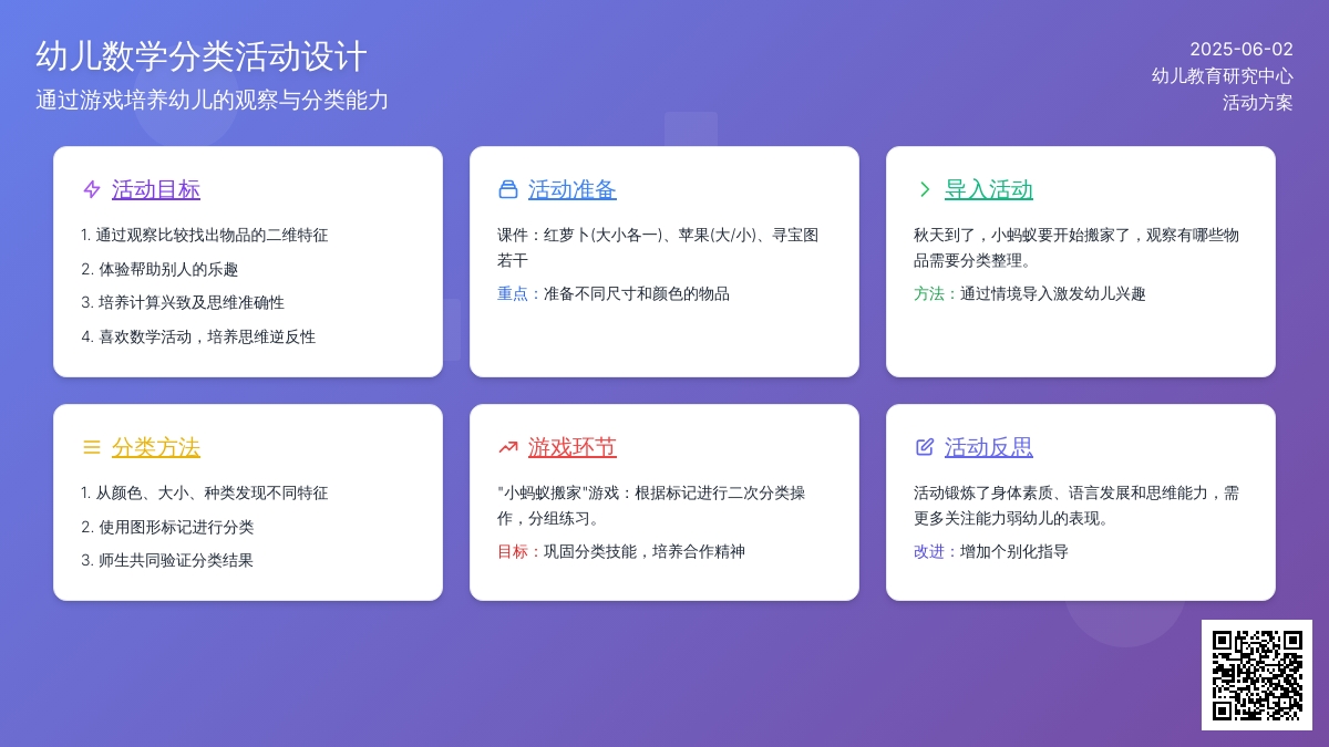 大班数学活动蚂蚁搬家教案反思