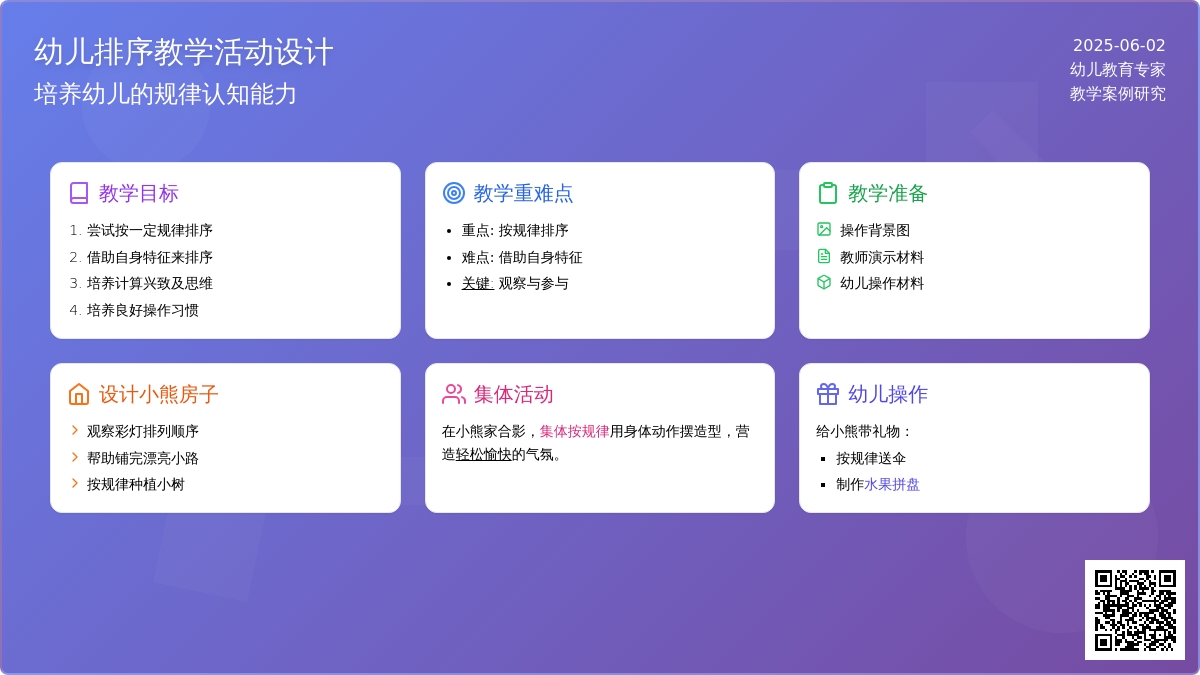 大班数学按简单的规律排序教案反思