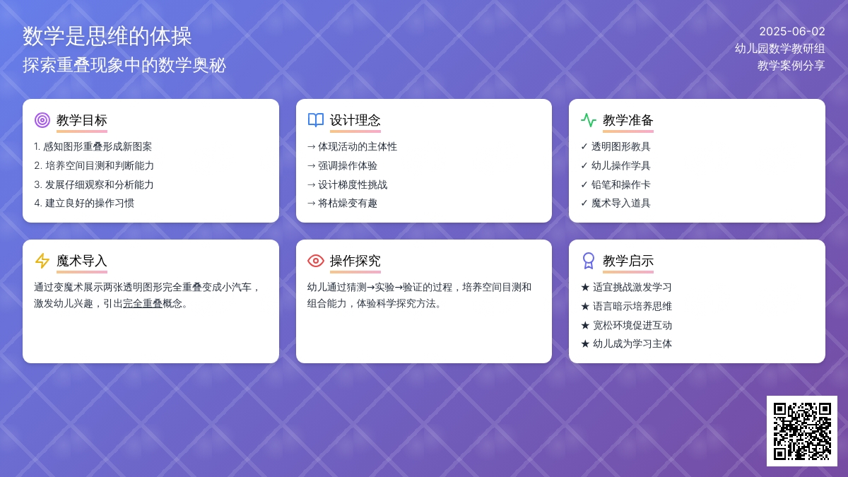 大班数学活动有趣的重叠教案反思