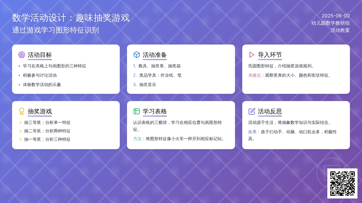 大班数学活动趣味抽奖教案反思