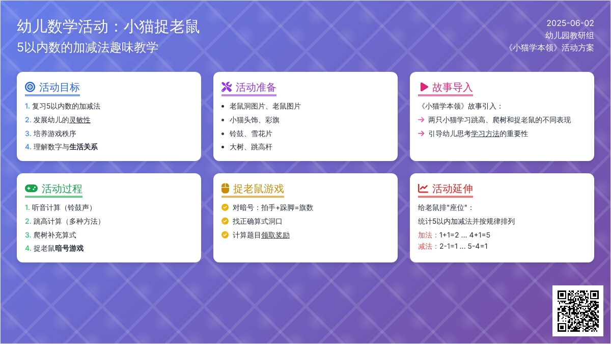大班数学小猫学本领教案反思