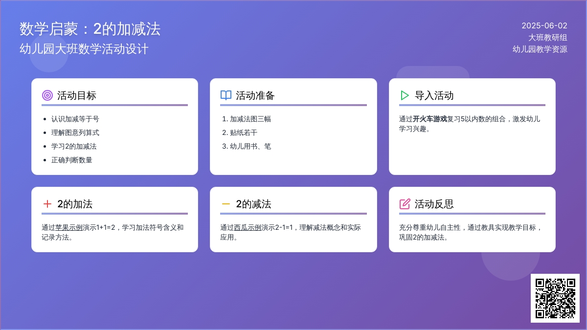 大班数学学习2的加减法教案反思