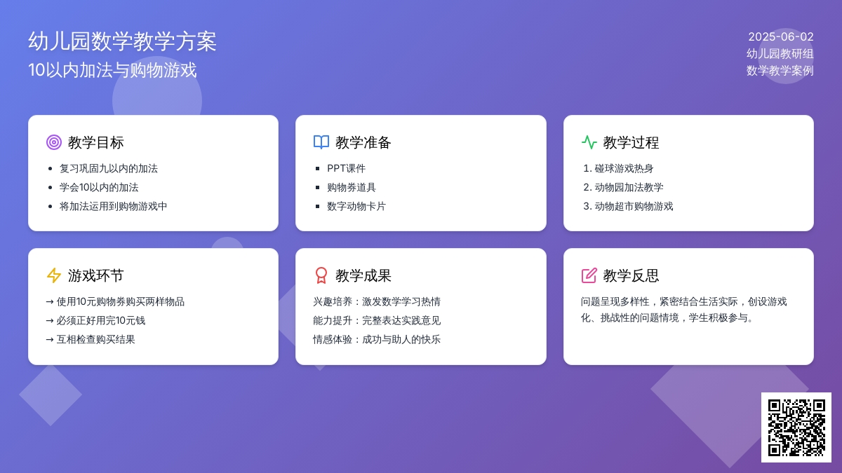 大班数学10的加法教案反思
