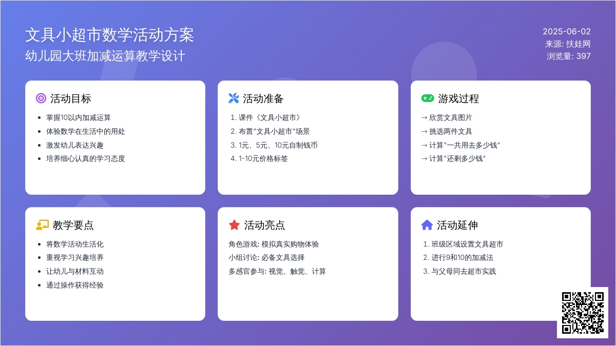 幼儿园大班数学文具小超市教案反思