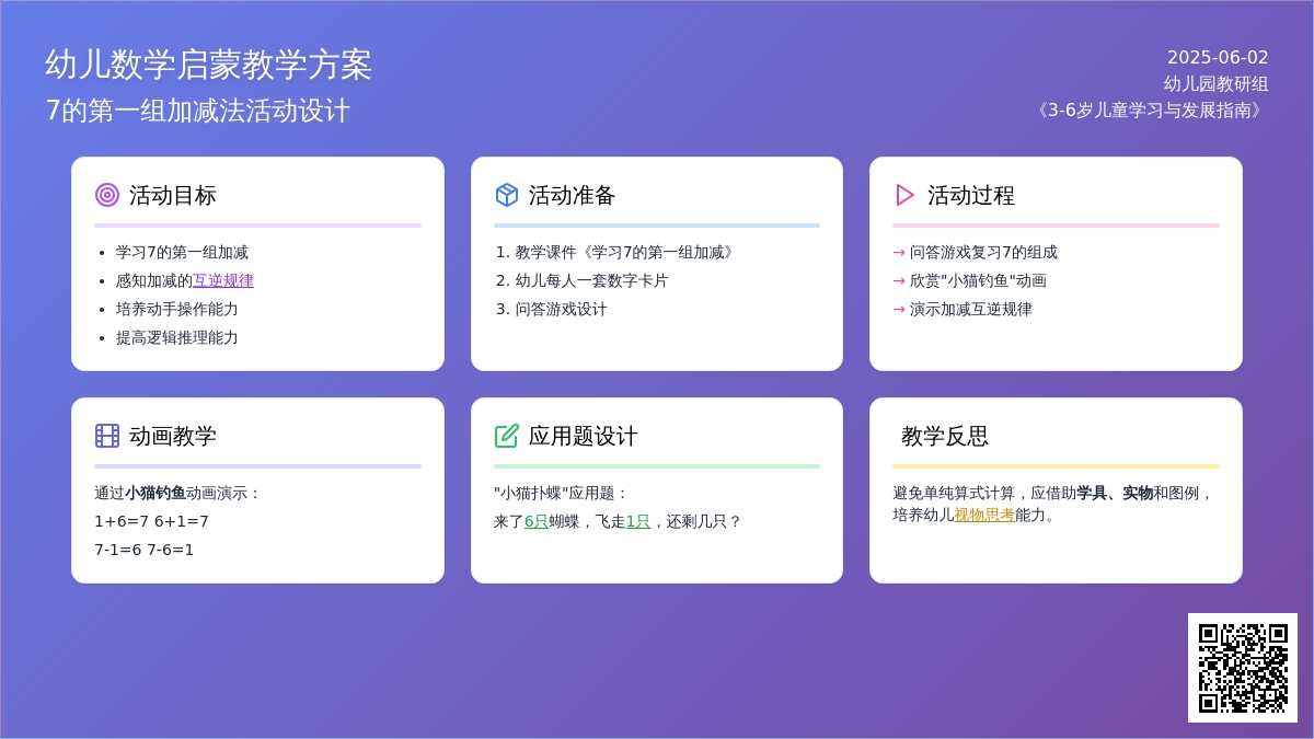 大班数学学习7的第一组加减教案反思