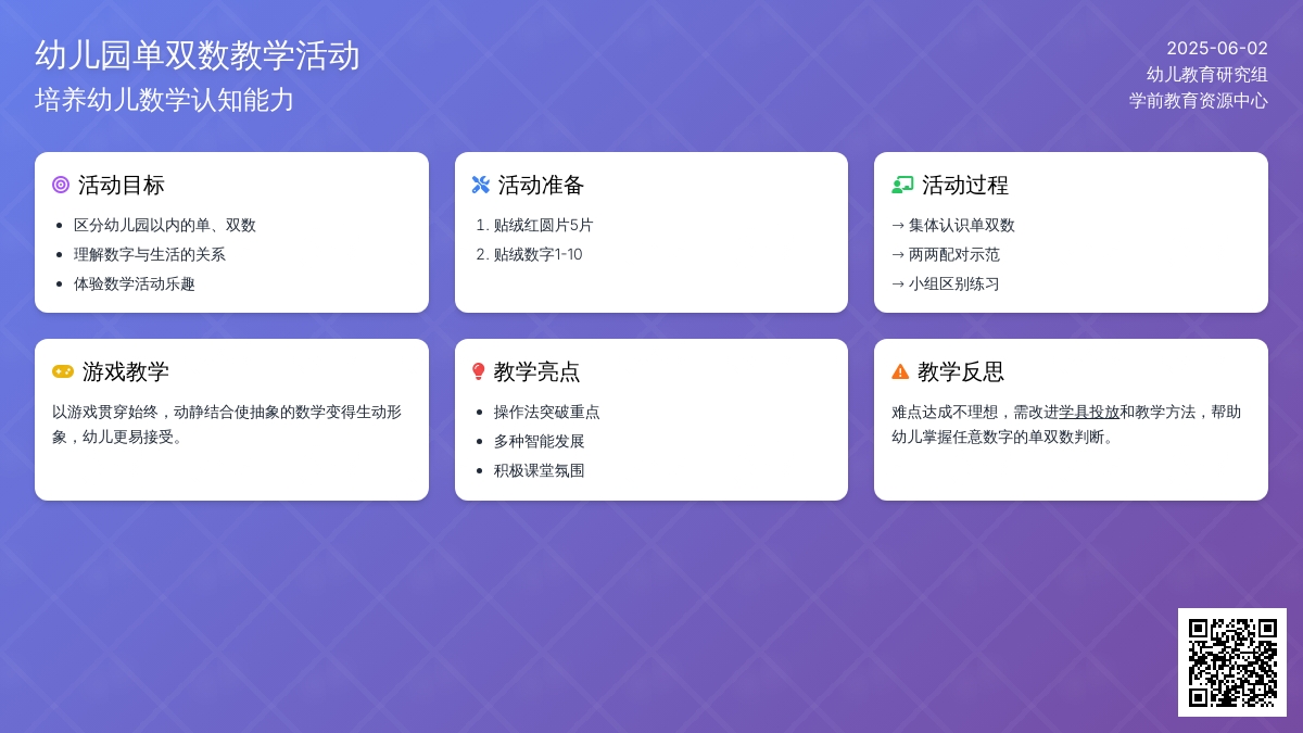 幼儿园大班数学优质课认识单双数教案反思
