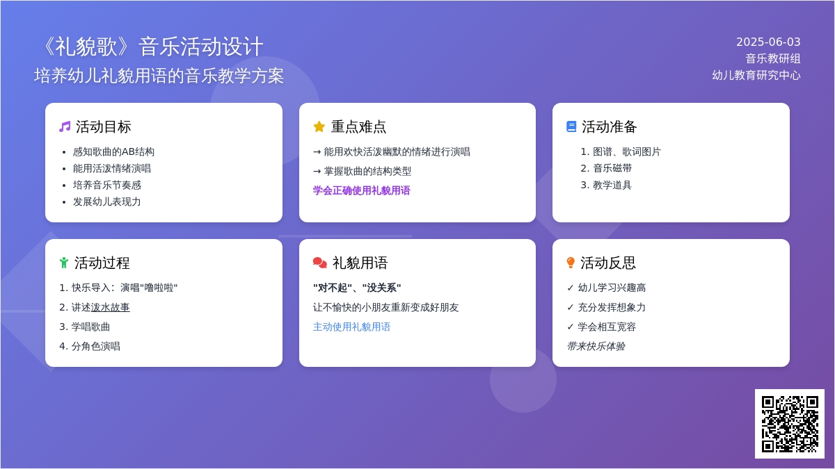 中班音乐礼貌歌教案反思