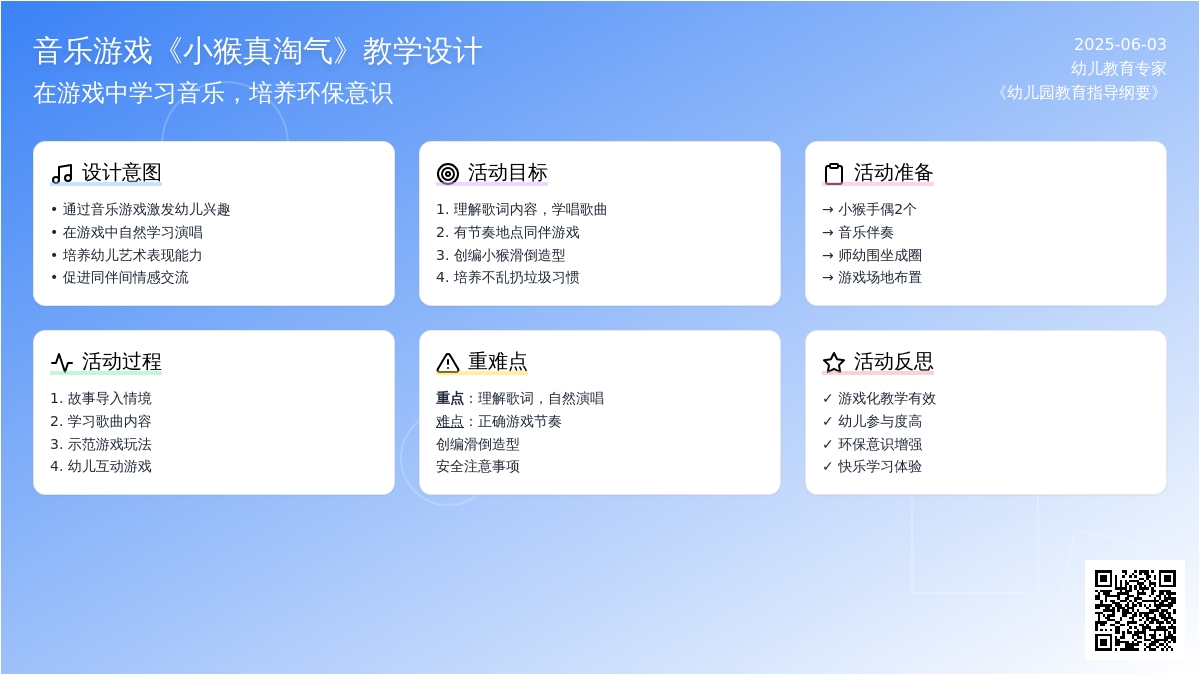 中班音乐活动小猴真淘气教案反思