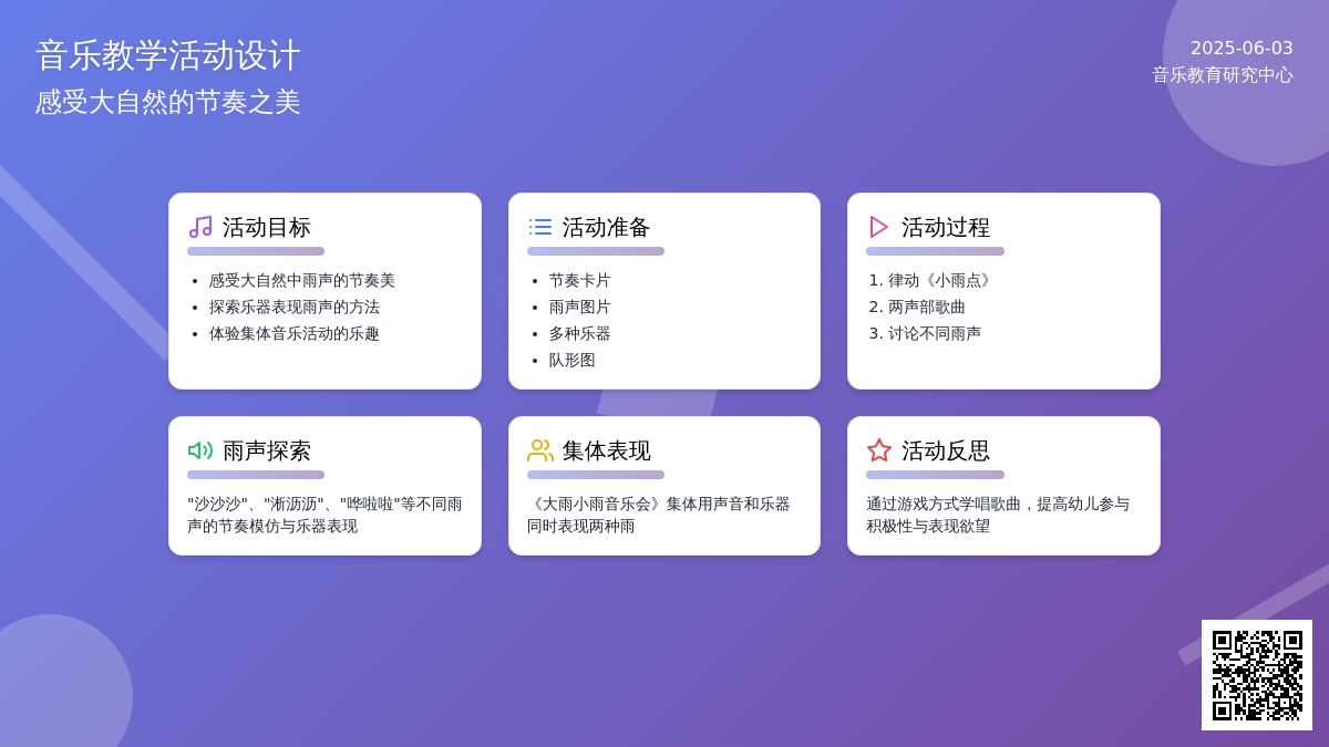 中班音乐活动雨儿的歌教案反思