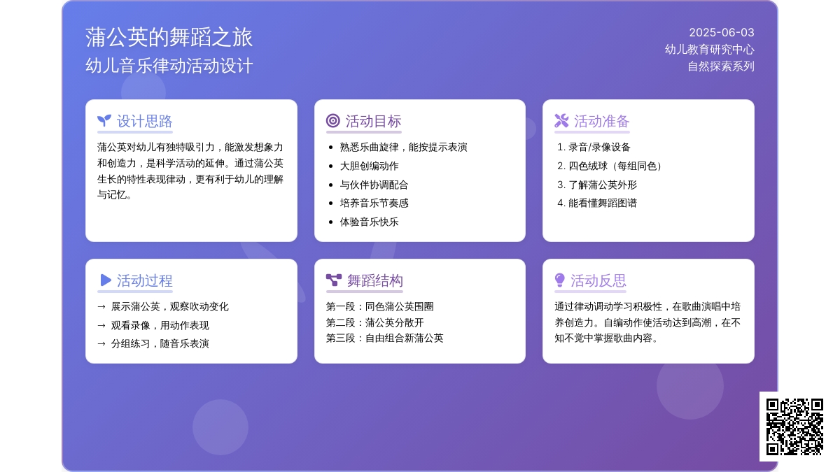 中班音乐活动我是小小蒲公英教案反思