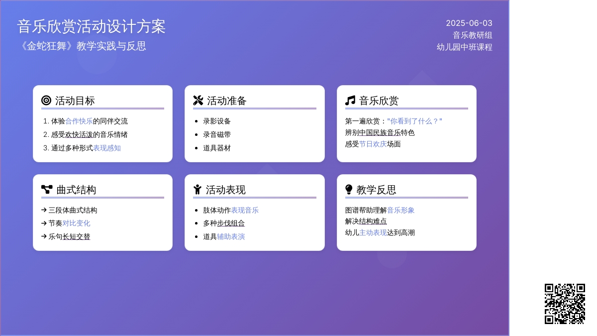中班音乐活动金蛇狂舞教案反思