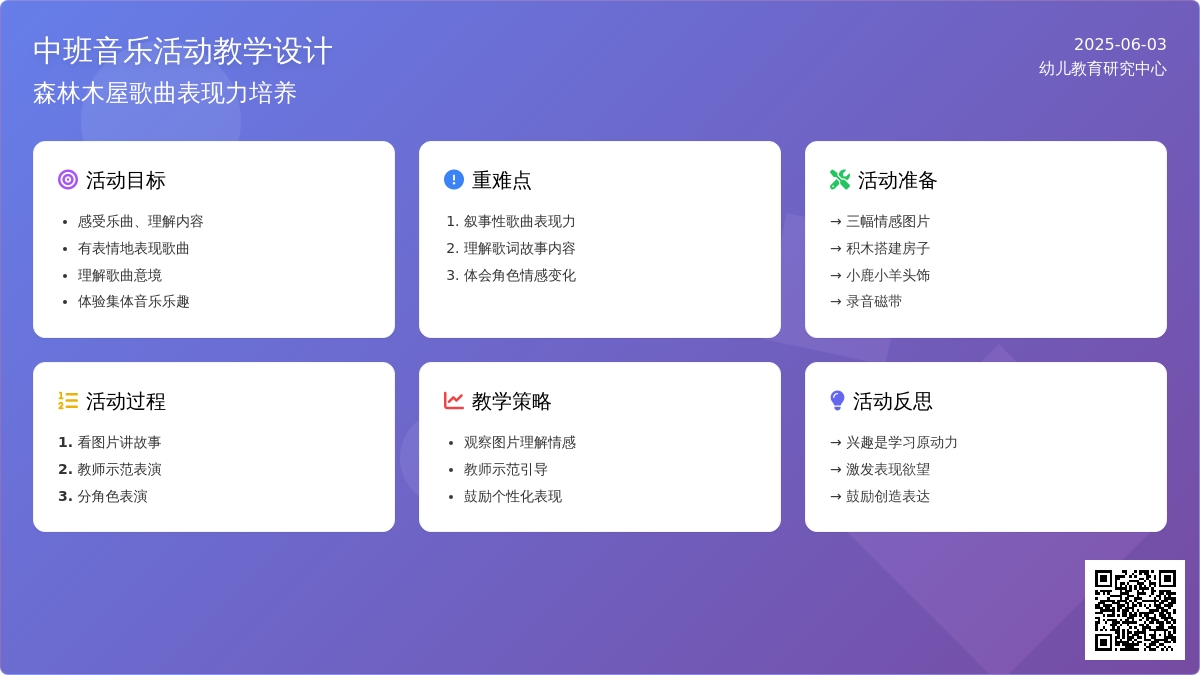 中班音乐活动森林木屋教案反思