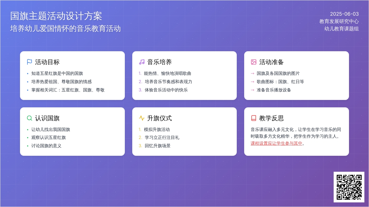 中班音乐活动红旗飘飘(附曲谱《国旗多美丽》)教案反思