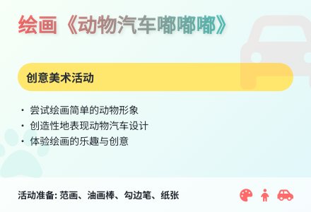 中班艺术美术绘画——动物汽车嘟嘟嘟教案-幼师课件网