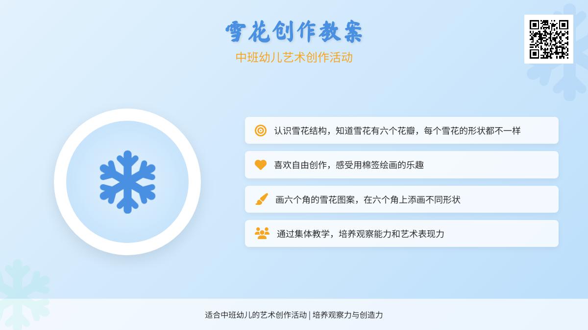 中班艺术活动不一样的雪花教案