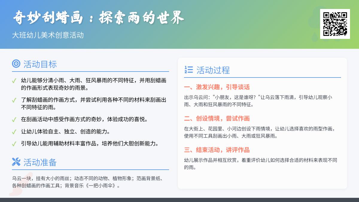 中班主题奇妙的雨教案反思