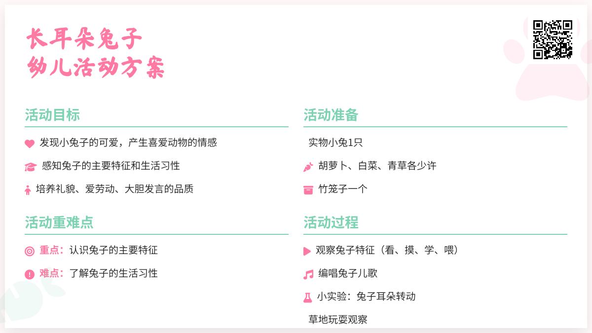 中班主题兔子和它的长耳朵教案反思